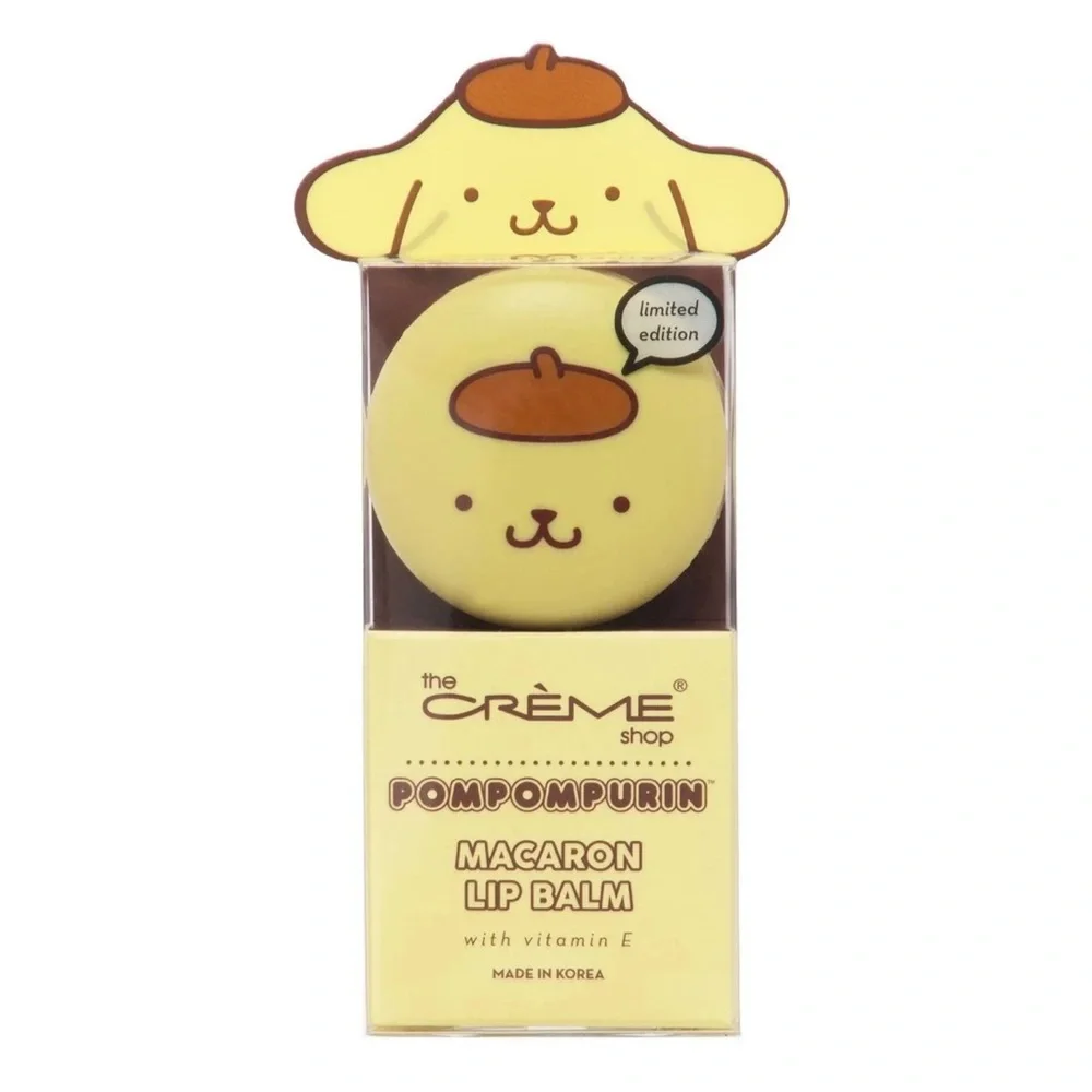 NIB Pompompurin Macaron Lip Balm - Caramel Pudding